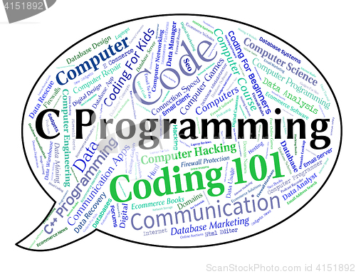 Image of C Programming Indicates Software Design And Application