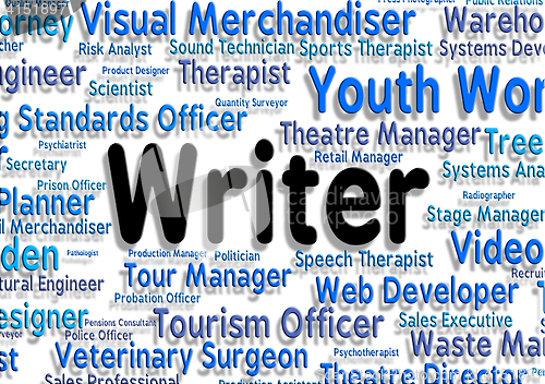 Image of Writer Job Shows Text Career And Writers