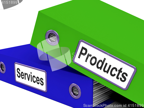 Image of Products And Services Files Show Selling And Retail