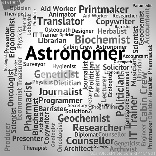 Image of Astronomer Job Shows Star Gazer And Astronomers