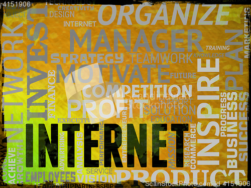 Image of Internet Words Indicates Web Site And Website