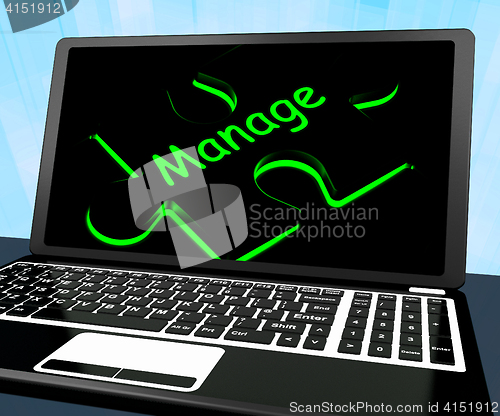 Image of Manage Puzzle On Laptop Shows Management