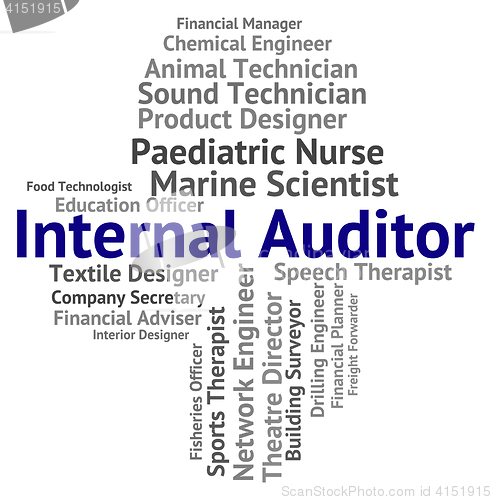 Image of Internal Auditor Represents Text Actuary And Auditing