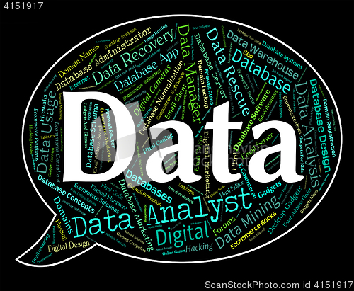 Image of Data Word Means Info Database And Technology