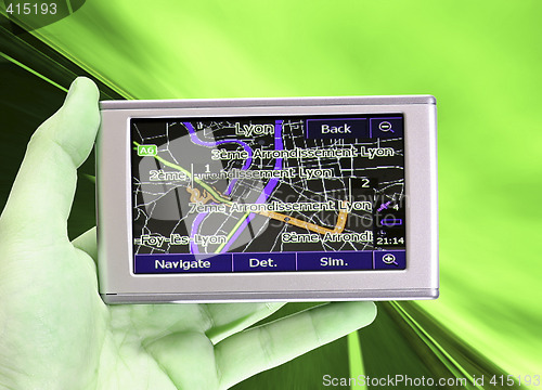 Image of GPS in a man hand