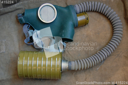 Image of Soviet gas mask . WW2 time