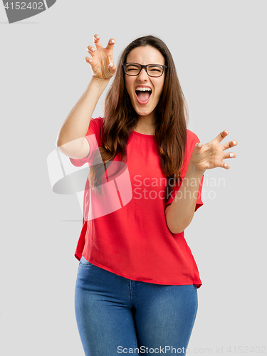 Image of Woman making a silly face