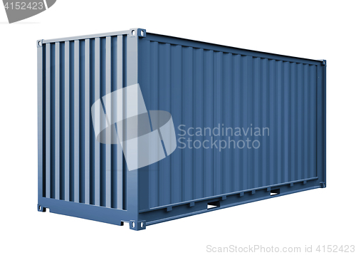 Image of  blue container for cargo transportation