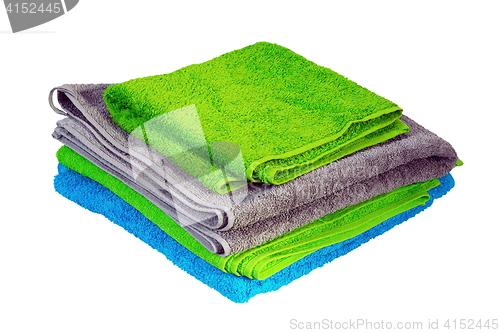 Image of stack of colorful towels