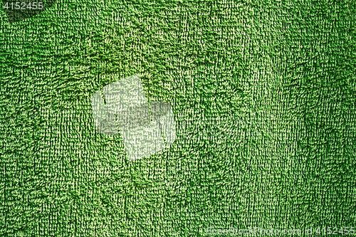 Image of green texture on towel material