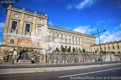 Image of STOCKHOLM, SWEDEN - AUGUST 19, 2016: Pedestrian walk near The Ro
