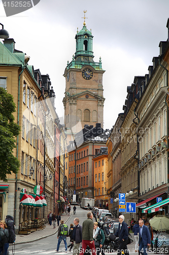 Image of STOCKHOLM, SWEDEN - AUGUST 19, 2016: View on Church of St. Nicho