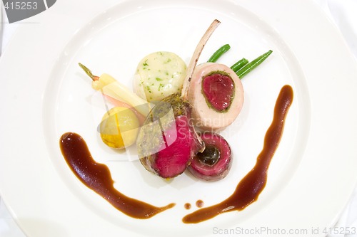 Image of Loin of Lamb covered with Rabbit Mousse