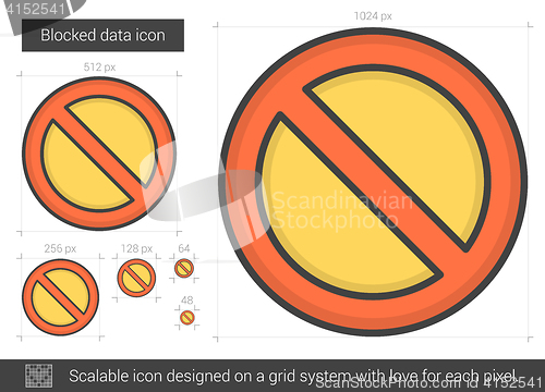 Image of Blocked data line icon.