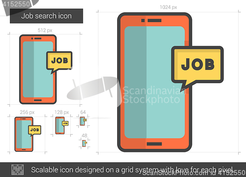 Image of Job search line icon.