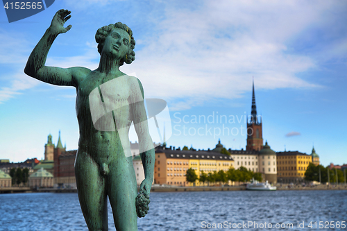 Image of STOCKHOLM, SWEDEN - AUGUST 20, 2016: Song statues near Stockholm