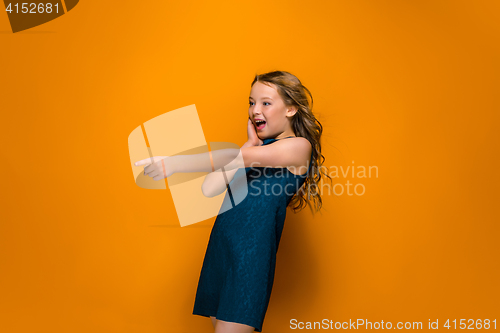 Image of The surprised teen girl