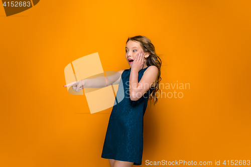 Image of The surprised teen girl