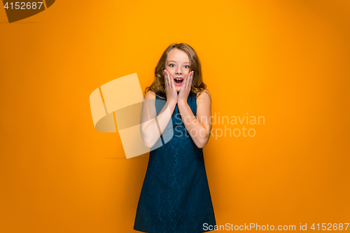 Image of The surprised teen girl