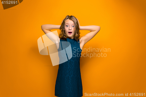 Image of The surprised teen girl