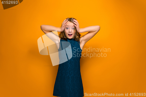 Image of The surprised teen girl