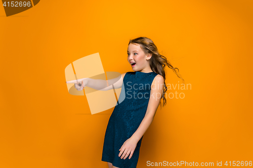 Image of The surprised teen girl