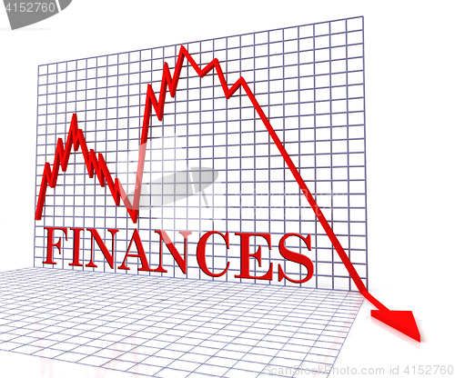 Image of Finances Graph Negative Represents Business Profit And Accountin