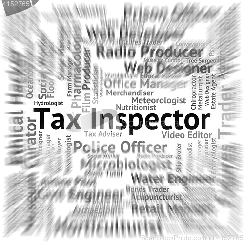 Image of Tax Inspector Indicates Levy Auditor And Hire