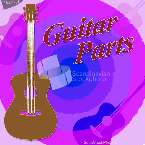 Image of Guitar Parts Represents Rock Kit And Assemble
