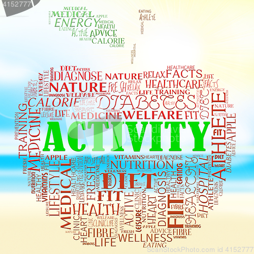 Image of Activity Apple Means Get Fit And Energetic