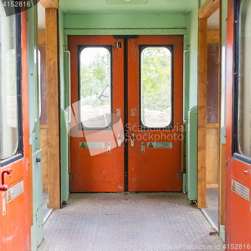 Image of Old empty train carriage