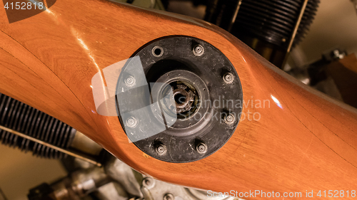 Image of Vintage weathered airplane propeller isolated