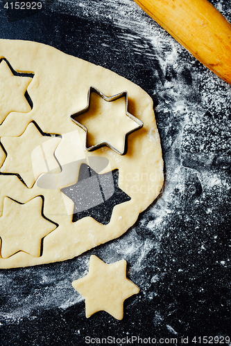 Image of Star cookies made with shortcrust