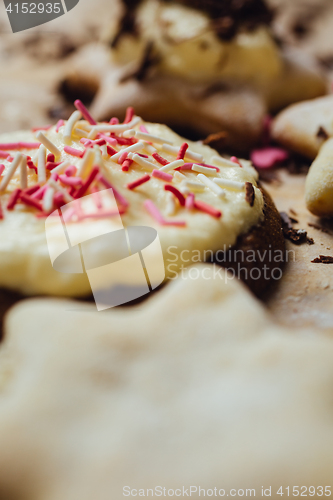 Image of Tasty homemade cookie with chocolate and cream