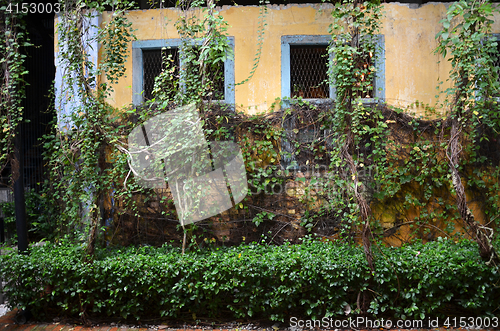 Image of Old wall and vintage window 