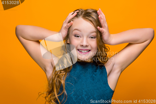 Image of The surprised teen girl