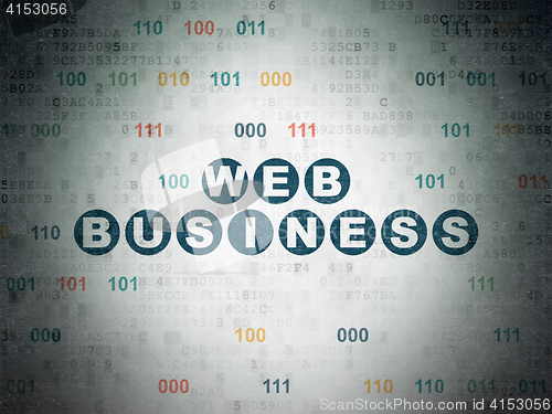 Image of Web design concept: Web Business on Digital Data Paper background