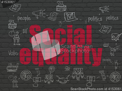 Image of Political concept: Social Equality on wall background