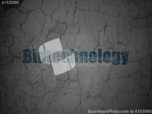 Image of Science concept: Biotechnology on grunge wall background