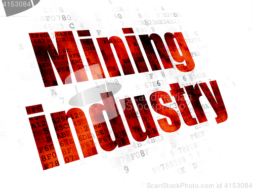 Image of Industry concept: Mining Industry on Digital background