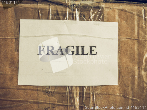 Image of Vintage looking Fragile sign