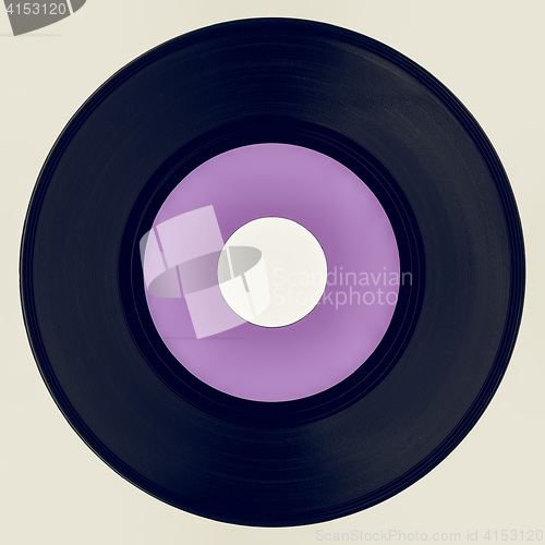Image of Vintage looking Vinyl record with purple label