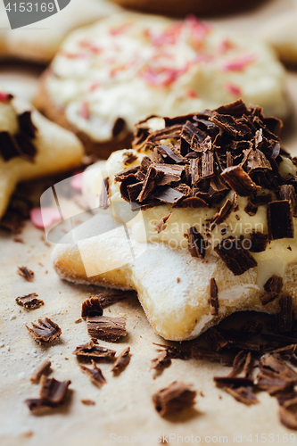 Image of Tasty homemade cookie with chocolate and cream