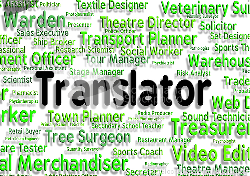 Image of Translator Job Shows Translators Decipherer And Occupation
