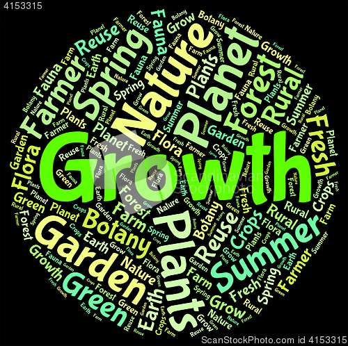 Image of Growth Word Indicates Farming Cultivate And Cultivates