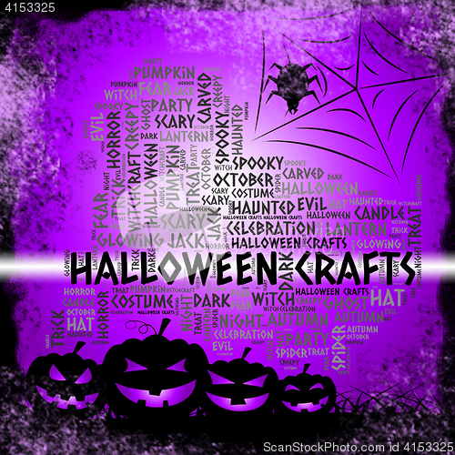 Image of Halloween Crafts Represents Trick Or Treat And Art