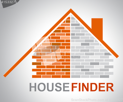 Image of House Finder Shows Finders Home And Found