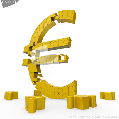 Image of Euro Sign Shows Money Investment In Europe