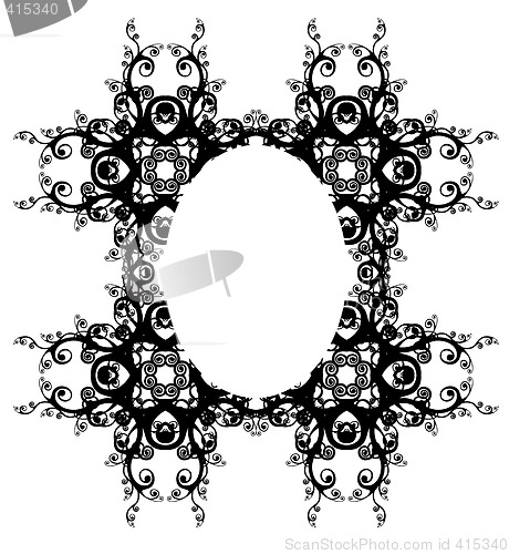 Image of Decorative Abstract Digital Design - Circular Frame Background