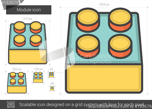 Image of Module line icon.